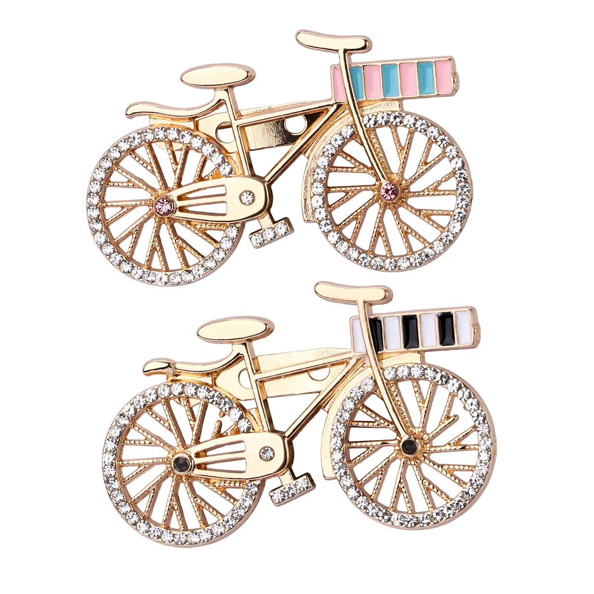 Cartoon Style Simple Style Bicycle Alloy Enamel Plating Inlay Rhinestones Unisex Brooches