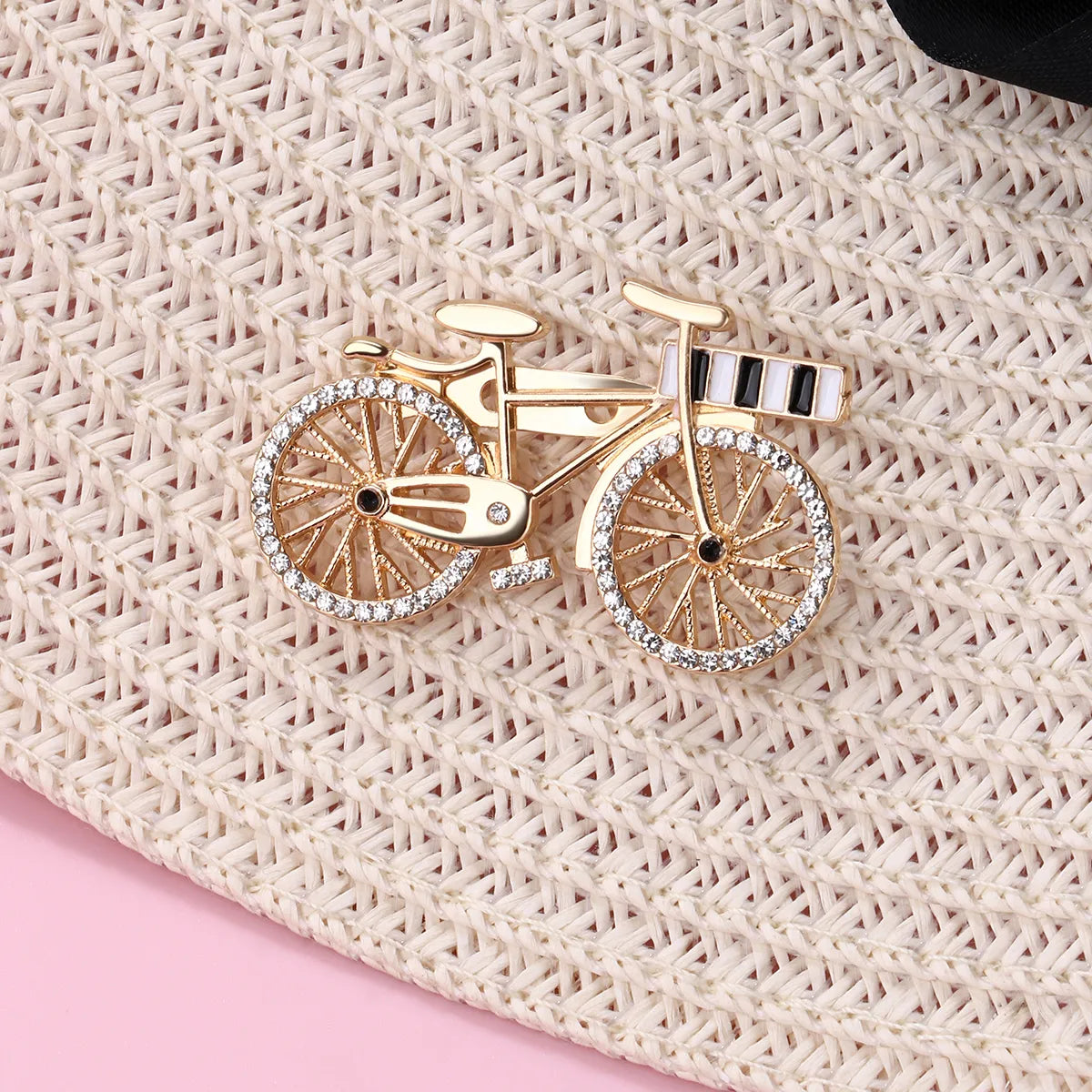 Cartoon Style Simple Style Bicycle Alloy Enamel Plating Inlay Rhinestones Unisex Brooches