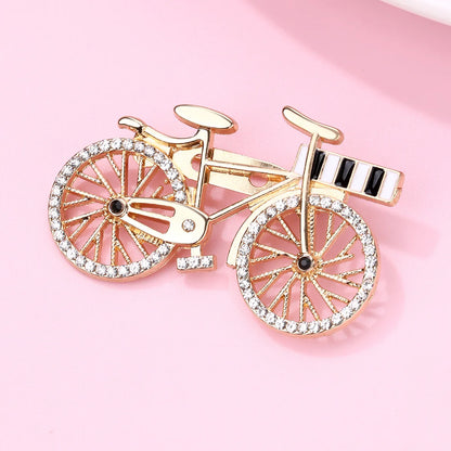 Cartoon Style Simple Style Bicycle Alloy Enamel Plating Inlay Rhinestones Unisex Brooches