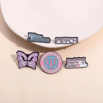 Cartoon Style Simple Style Letter Alloy Stamping Stoving Varnish Plating Women'S Brooches