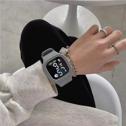 Cartoon Style Simple Style Solid Color Concealed Buckle Electronic Men'S Watches