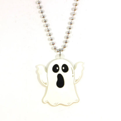 Cartoon Style Skull PVC Halloween Unisex Pendant Necklace