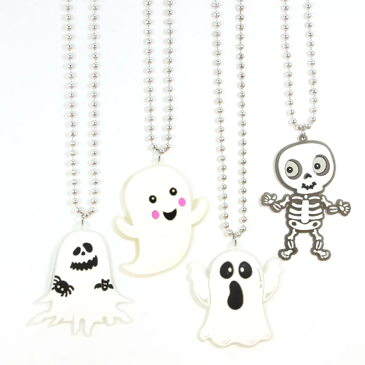 Cartoon Style Skull PVC Halloween Unisex Pendant Necklace