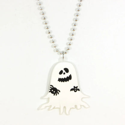 Cartoon Style Skull PVC Halloween Unisex Pendant Necklace