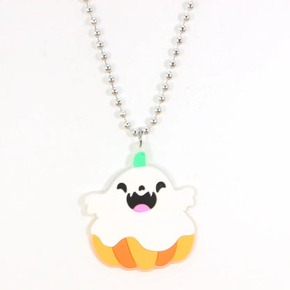 Cartoon Style Skull PVC Halloween Unisex Pendant Necklace