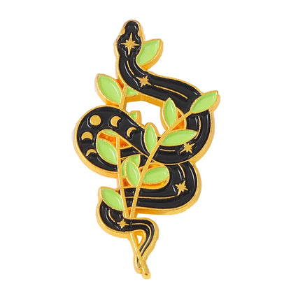 Cartoon Style Snake Alloy Stoving Varnish Unisex Brooches