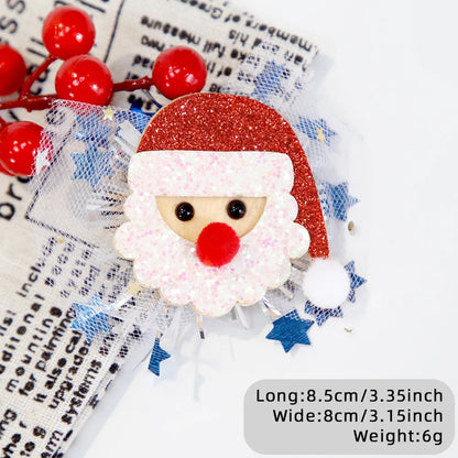 Cartoon Style Snowman Nonwoven Wrought Iron Hair Clip