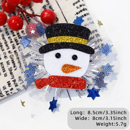 Cartoon Style Snowman Nonwoven Wrought Iron Hair Clip