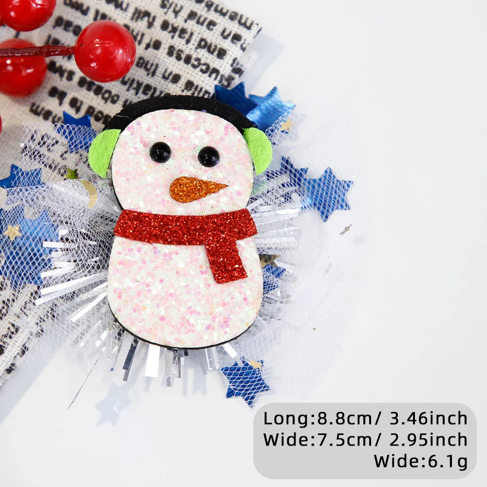 Cartoon Style Snowman Nonwoven Wrought Iron Hair Clip