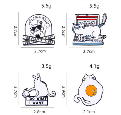 Cartoon Style Sweet Animal Alloy Enamel Unisex Brooches