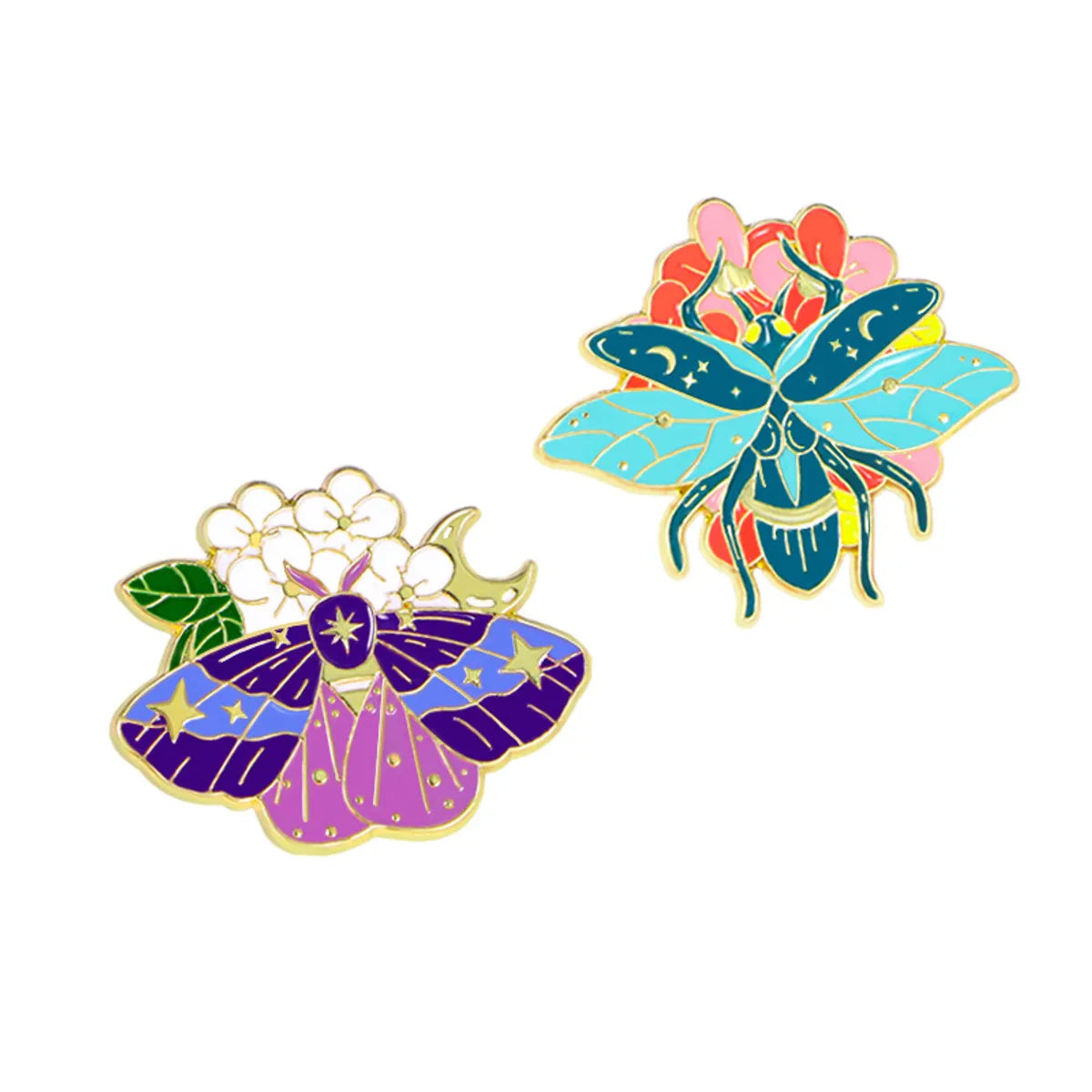 Cartoon Style Sweet Flower Butterfly Alloy Enamel Unisex Brooches