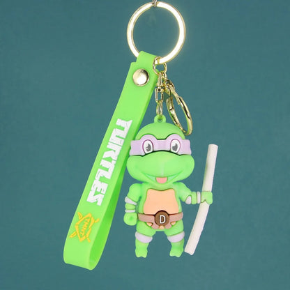 Cartoon Style Tortoise Silica Gel Unisex Keychain