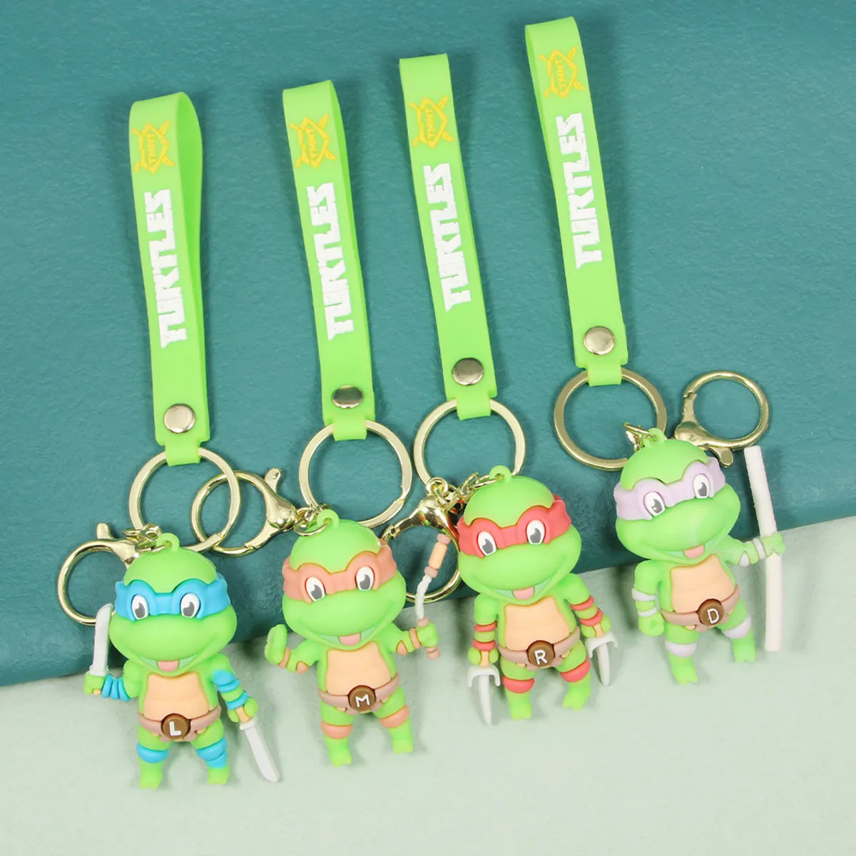 Cartoon Style Tortoise Silica Gel Unisex Keychain