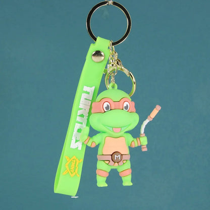 Cartoon Style Tortoise Silica Gel Unisex Keychain