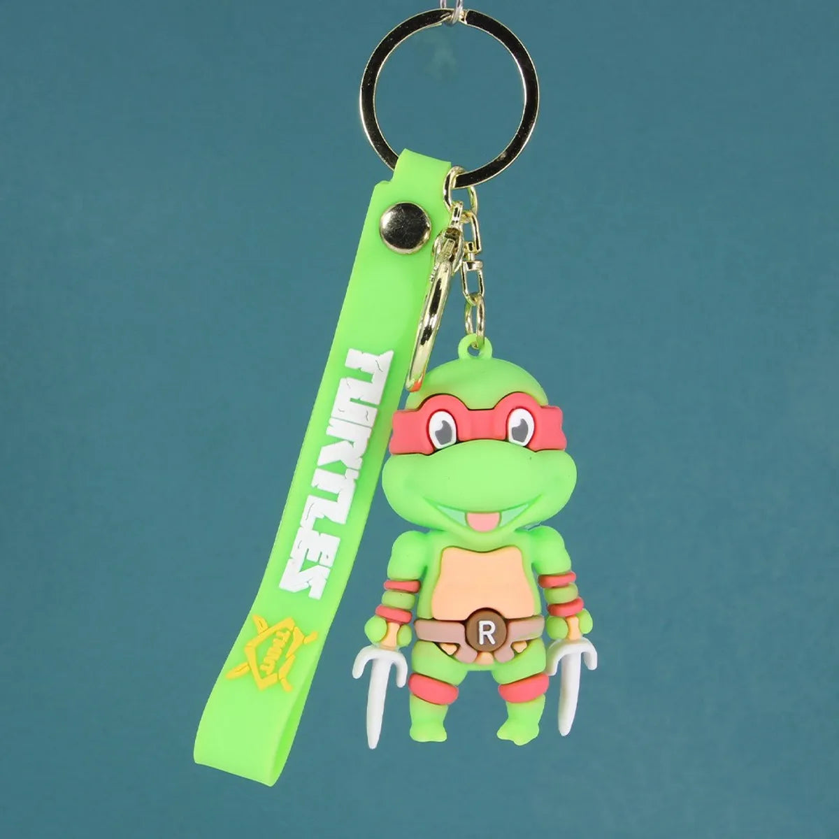 Cartoon Style Tortoise Silica Gel Unisex Keychain