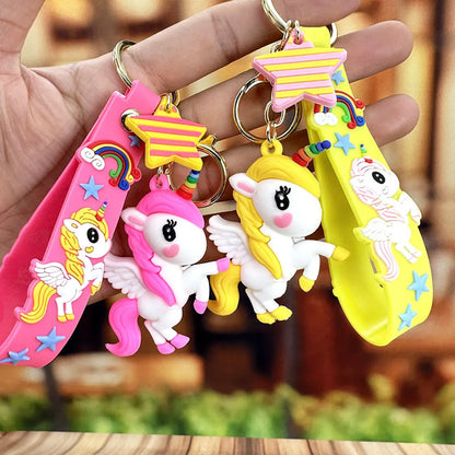 Cartoon Style  Pvc Silica Gel Unisex Bag Pendant Keychain