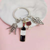 Cartoon Style Wine Glass Alloy Unisex Bag Pendant Keychain