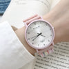 Casual Alloy Case Round Dial Pointer Watch With Pin Buckle For Women And Men