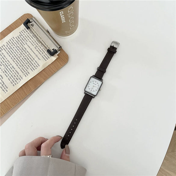 Casual Alloy Case Women's Square Retro Fashion Watch
