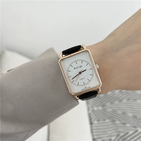 Casual Alloy Case Women's Square Retro Fashion Watch