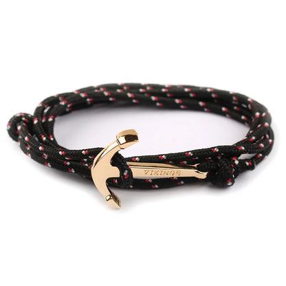 Casual Anchor Alloy Rope Plating Unisex Bracelets