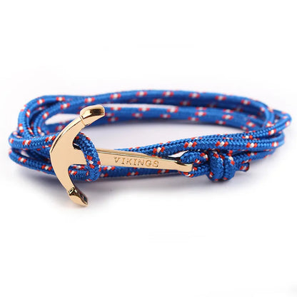 Casual Anchor Alloy Rope Plating Unisex Bracelets