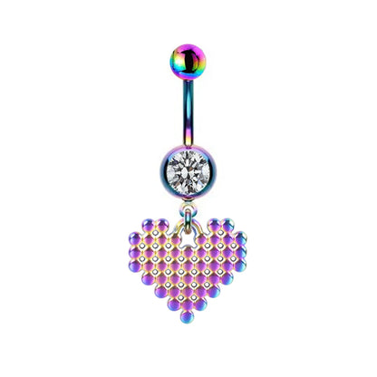 Casual Animal Sun Heart Shape Stainless Steel Copper Rhinestones Belly Ring In Bulk