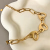 Casual Artistic Streetwear Heart Shape 304 Stainless Steel 14K Gold Plated Bracelets In Bulk