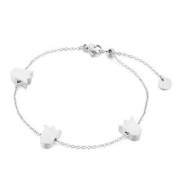 Casual Basic Flower Titanium Steel Bracelets