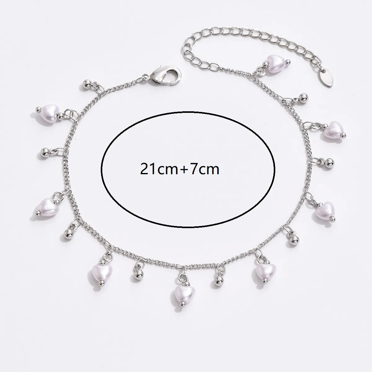 Casual Beach Pearl Plastic Copper Plating 18k Gold Plated White Gold Plated Women'S Anklet