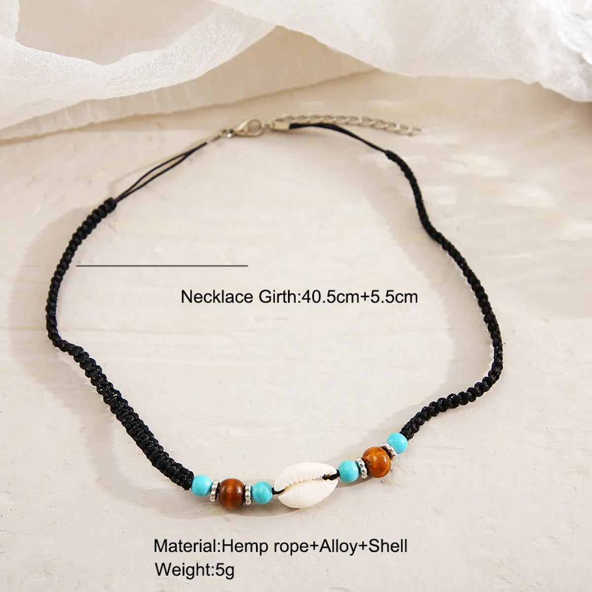 Casual Beach Shell Rope Shell Beaded Braid Unisex Necklace