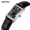 Casual Belt Quartz Watch Retro Style Square Shape For Men And Women Alloy Alloy Case Stainless Steel Buckle
