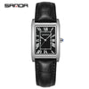 Casual Belt Quartz Watch Retro Style Square Shape For Men And Women Alloy Alloy Case Stainless Steel Buckle