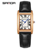 Casual Belt Quartz Watch Retro Style Square Shape For Men And Women Alloy Alloy Case Stainless Steel Buckle