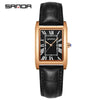 Casual Belt Quartz Watch Retro Style Square Shape For Men And Women Alloy Alloy Case Stainless Steel Buckle