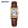 Casual Belt Quartz Watch Retro Style Square Shape For Men And Women Alloy Alloy Case Stainless Steel Buckle