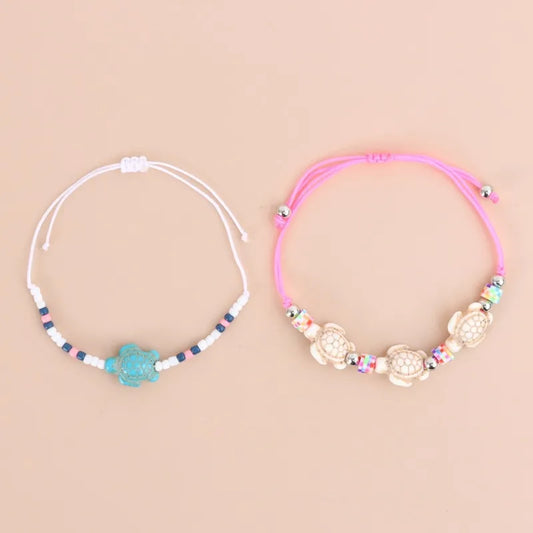 Casual Bohemian Tortoise Starfish Turquoise Rope Wholesale Bracelets