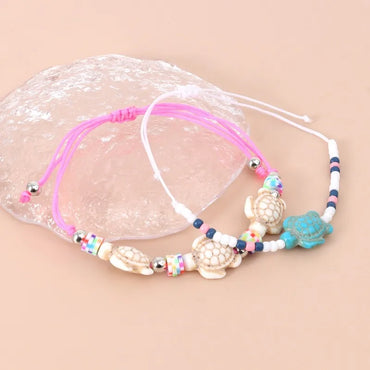 Casual Bohemian Tortoise Starfish Turquoise Rope Wholesale Bracelets