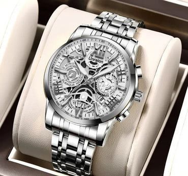 Casual Business Geometric Single Folding Buckle Quartz Men'S Watches