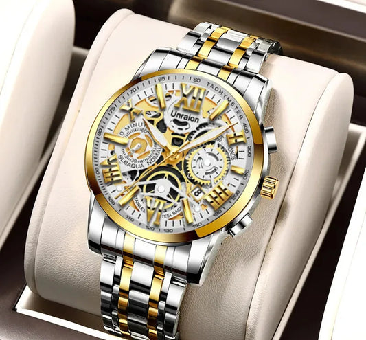 Casual Business Geometric Single Folding Buckle Quartz Men'S Watches