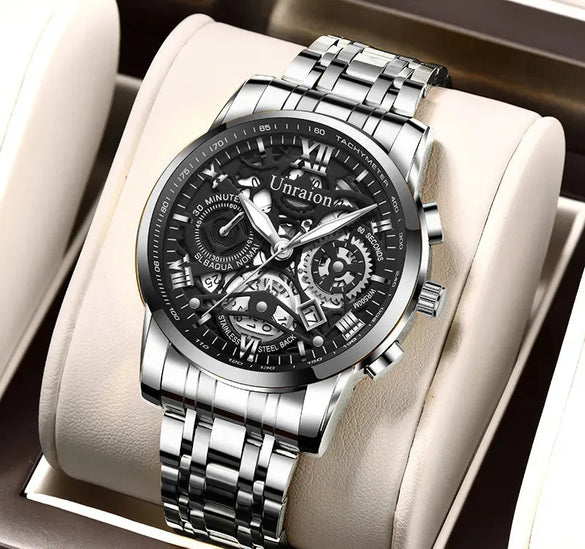 Casual Business Geometric Single Folding Buckle Quartz Men'S Watches