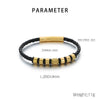 Casual Business Simple Style Geometric 304 Stainless Steel Microfiber Leather 18K Gold Plated Men'S Bangle