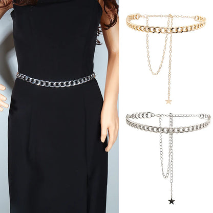 Casual Business Star Alloy Tassel Women's Waist Chain