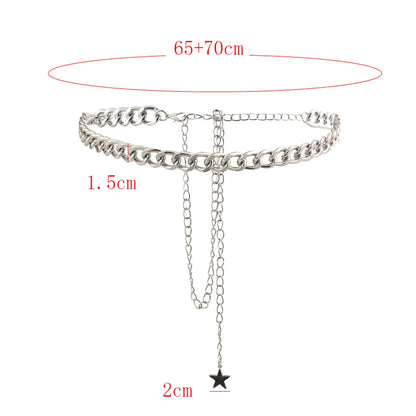 Casual Business Star Alloy Tassel Women's Waist Chain