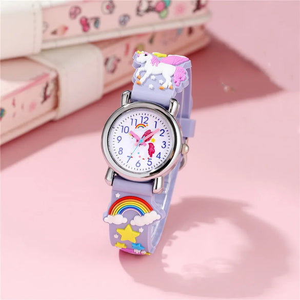 Casual Cartoon Buckle Quartz Kids Watches