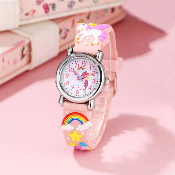 Casual Cartoon Buckle Quartz Kids Watches