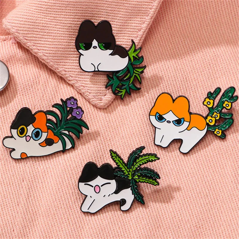 Casual Cartoon Style Animal Cat Alloy Unisex Brooches