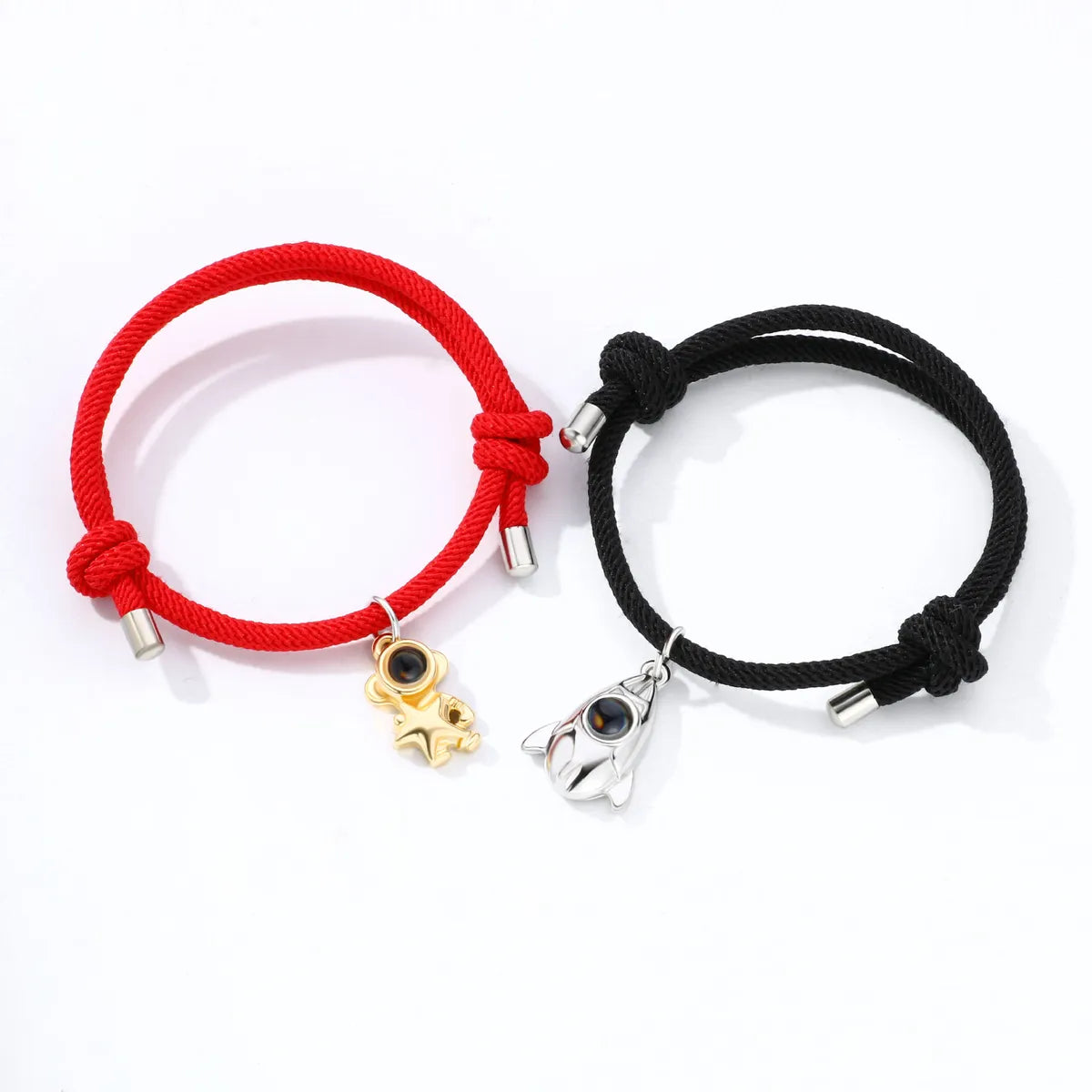 Casual Cartoon Style Astronaut Alloy Rope Plating Valentine'S Day Couple Bracelets