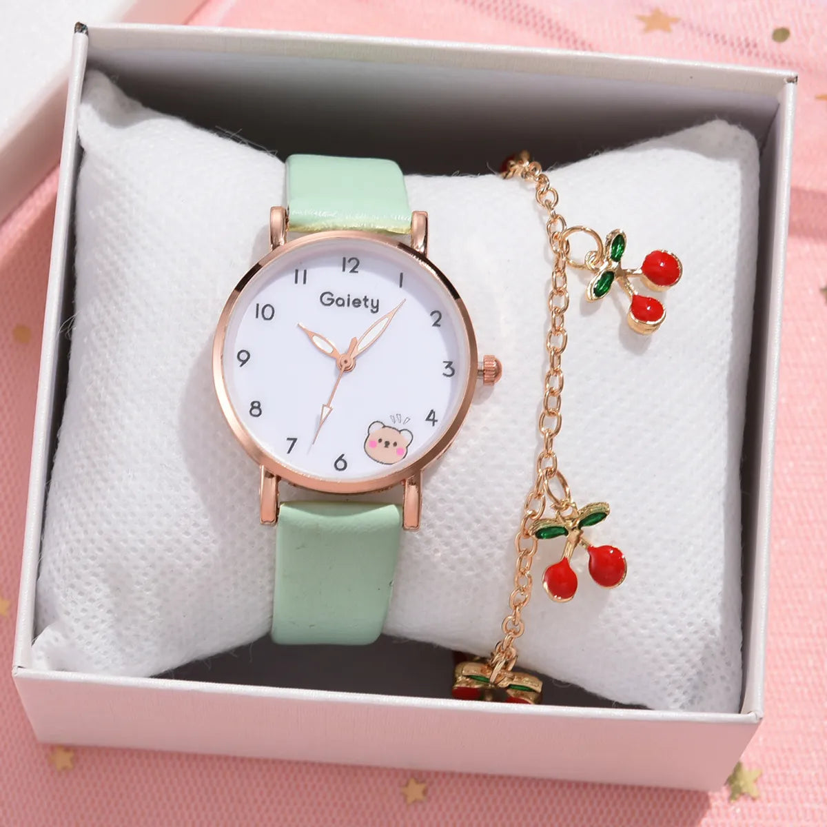 Casual Cartoon Style Bear Buckle Quartz Women'S Watches