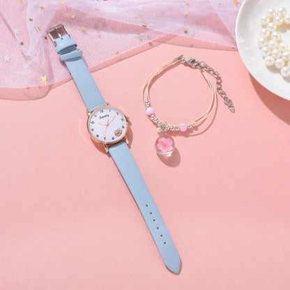 Casual Cartoon Style Bear Buckle Quartz Women'S Watches